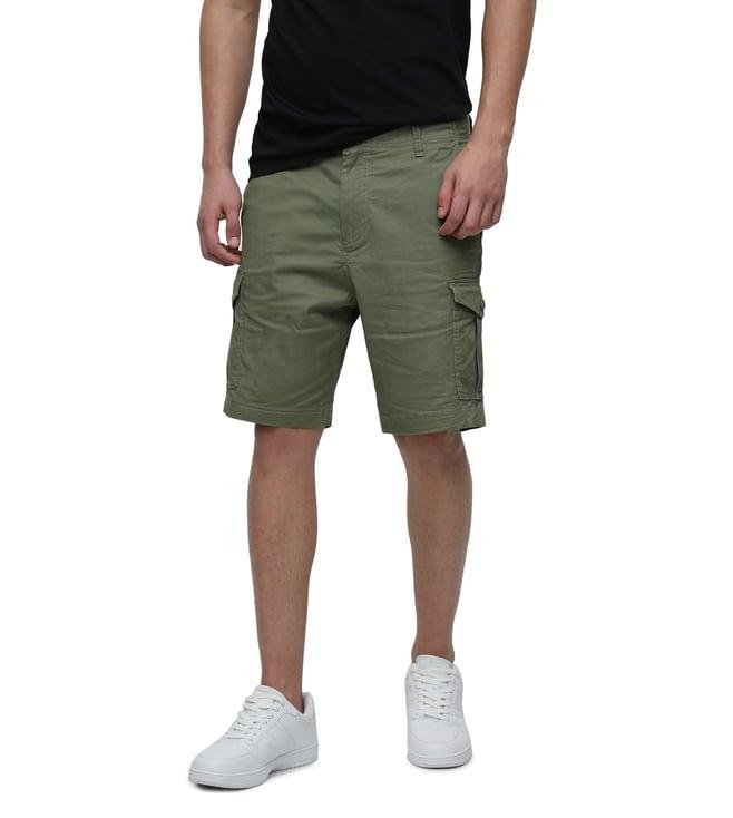 selected homme deep lichen green regular fit shorts