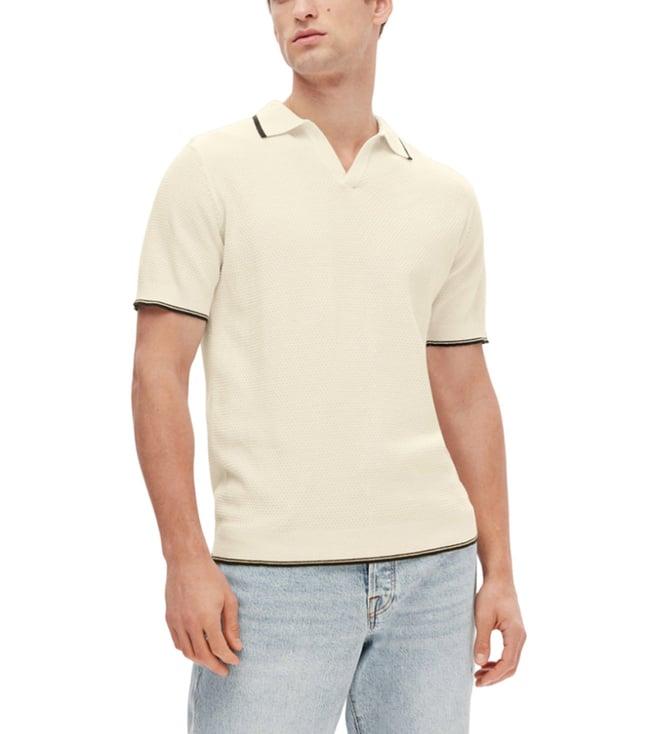 selected homme egret fashion regular fit polo t-shirt