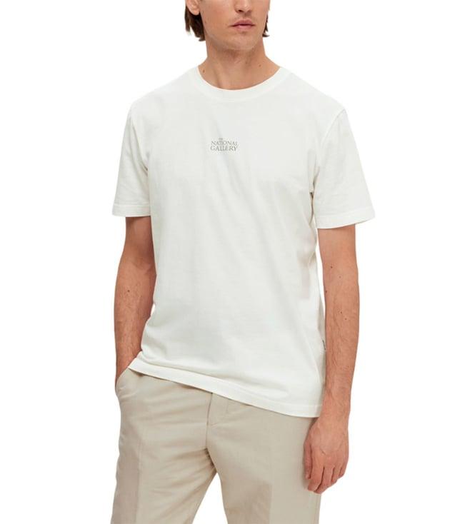 selected homme egret slim fit t-shirt