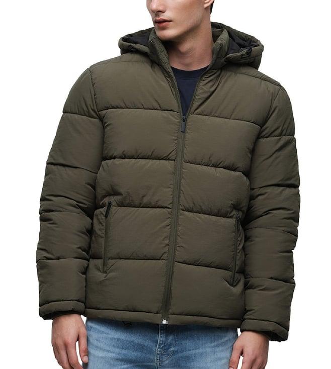 selected homme forest night regular fit puffer jacket