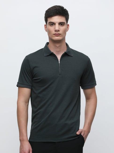 selected homme green slim fit polo t-shirt