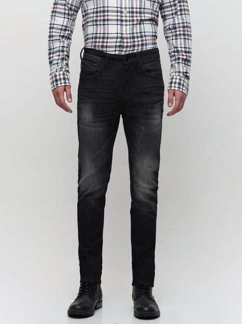 selected homme grey slim fit lightly washed jeans