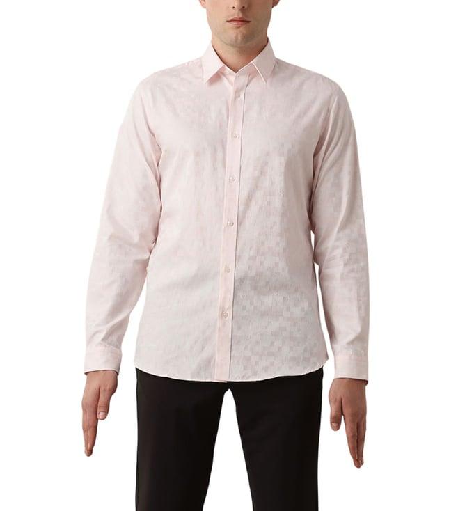 selected homme light pink slim fit shirt