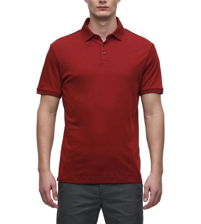 selected homme merlot regular fit polo t-shirt