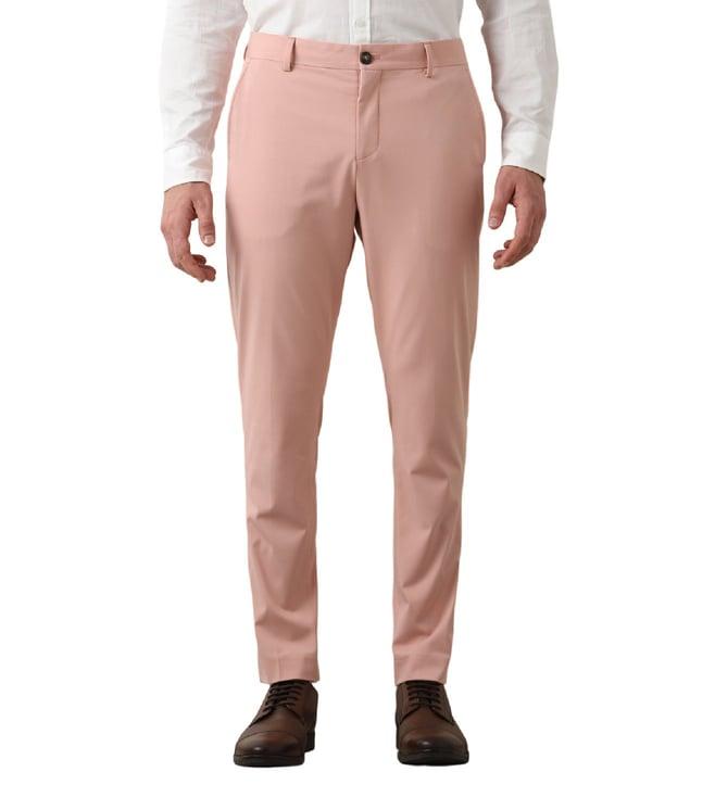 selected homme misty rose slim fit flat front trousers