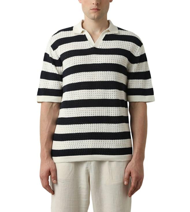 selected homme multi striped regular fit polo t-shirt