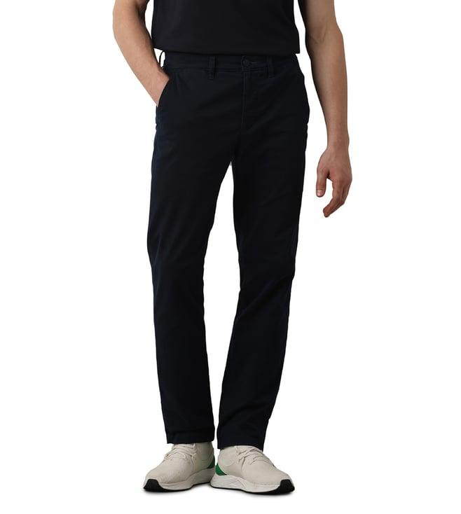 selected homme navy blue fashion straight fit chinos