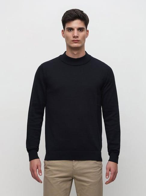 selected homme navy regular fit sweater