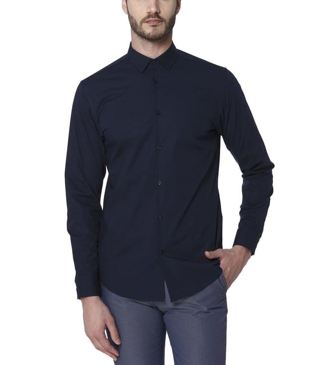 selected homme navy slim fit clean ls b noos shirts