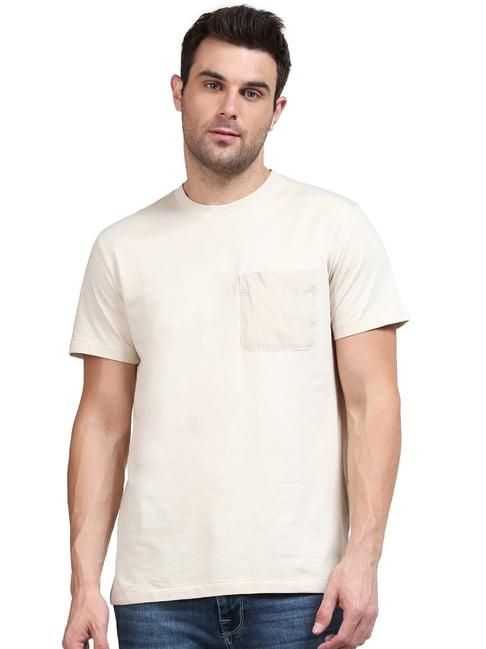 selected homme oatmeal regular fit t-shirt