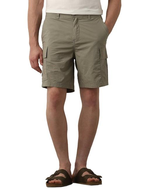 selected homme olive regular fit cargo shorts