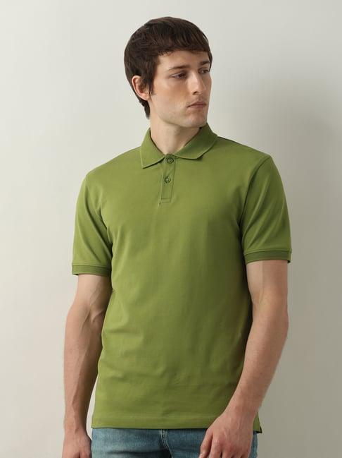 selected homme olive slim fit polo t-shirt