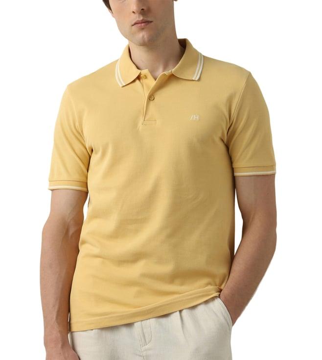 selected homme sahara sun fashion contrast tipping slim fit polo t-shirt