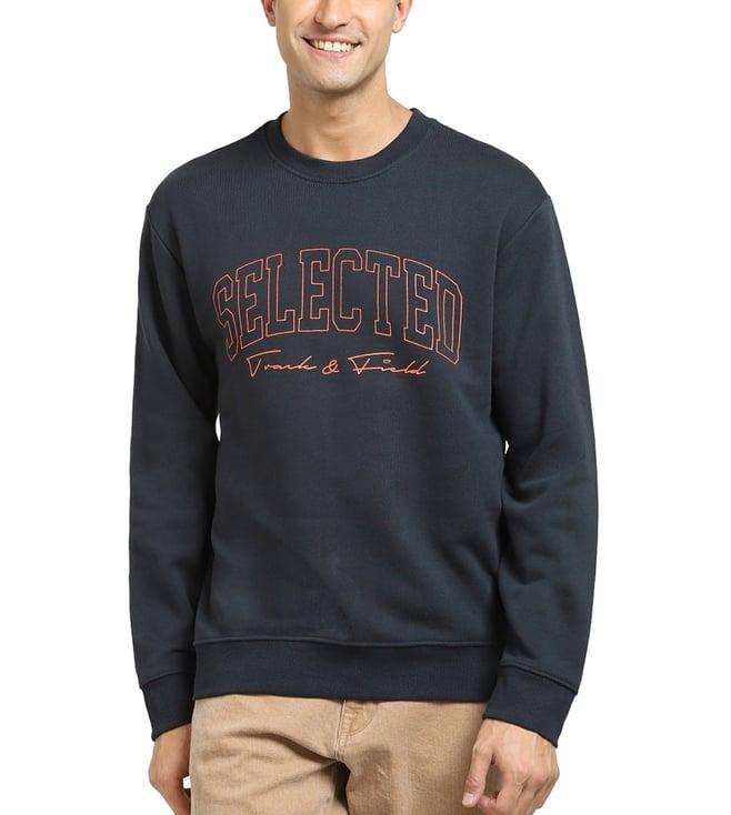 selected homme sky captain logo regular fit sweatshirt