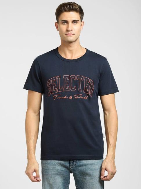 selected homme sky captain logo regular fit t-shirt