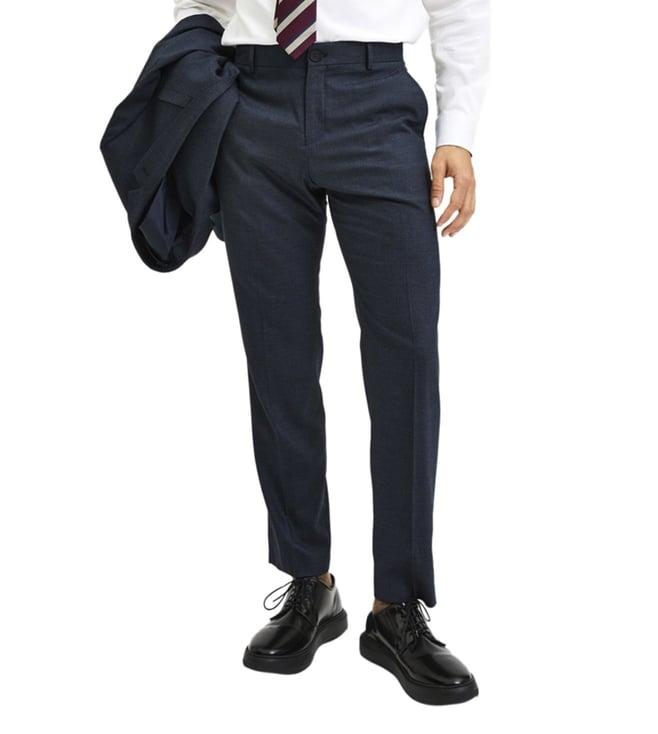 selected homme sky captain slim fit suit flat front trousers