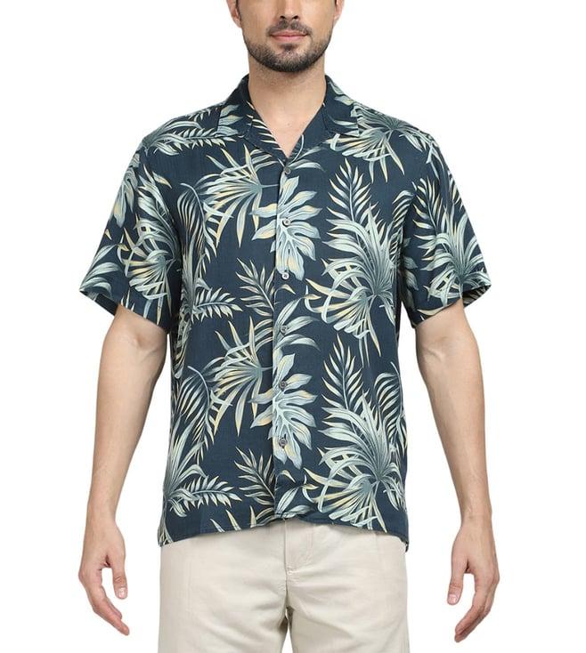 selected homme sky captain tropical print regular fit shirt