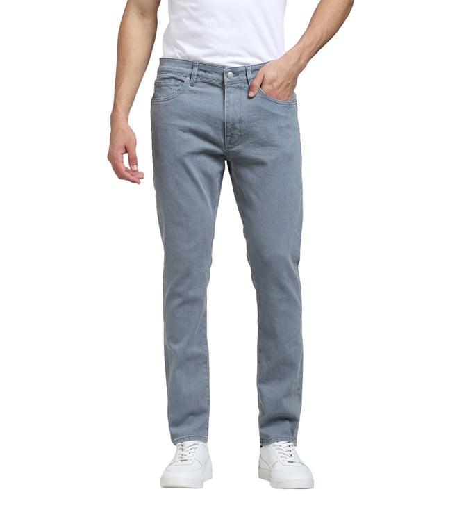 selected homme slim blue denim mid rise jeans