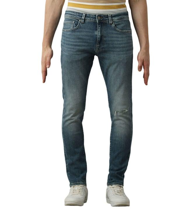 selected homme slim blue mid rise jeans