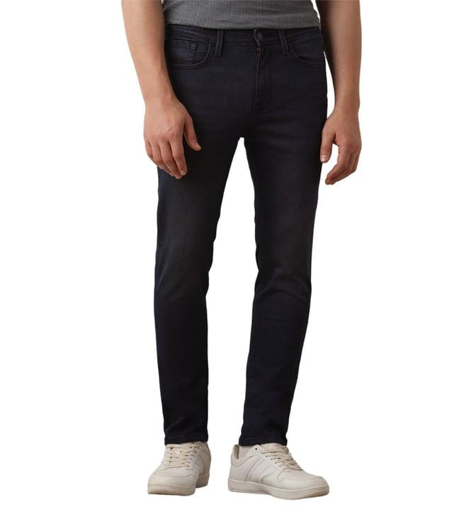 selected homme slim dark blue mid rise jeans