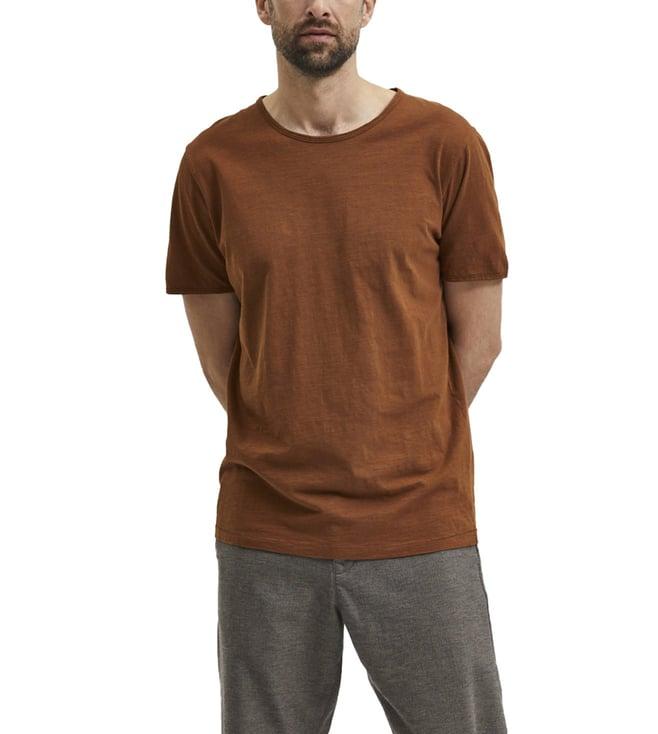 selected homme toffee regular fit t-shirt