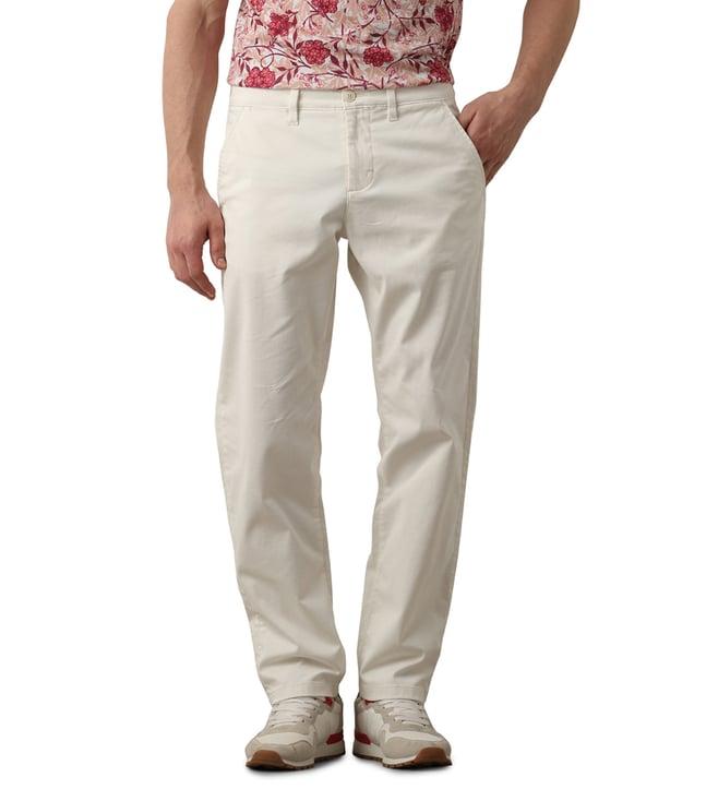 selected homme white fashion straight fit chinos