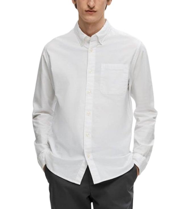 selected homme white regular fit shirt