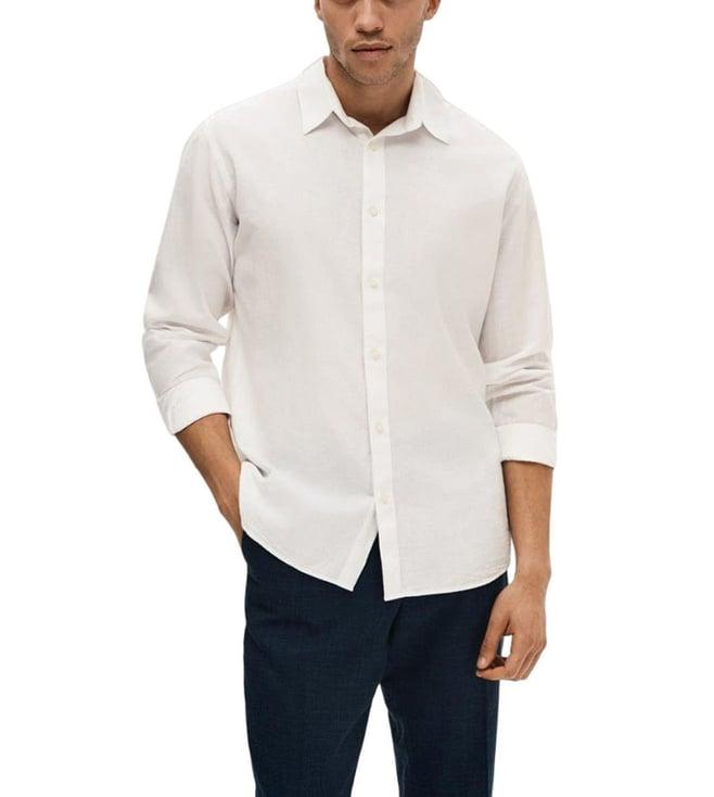 selected homme white slim fit shirt