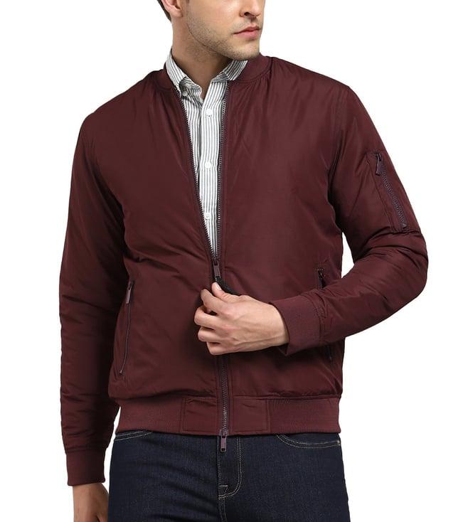 selected homme winetasting regular fit bomber jacket