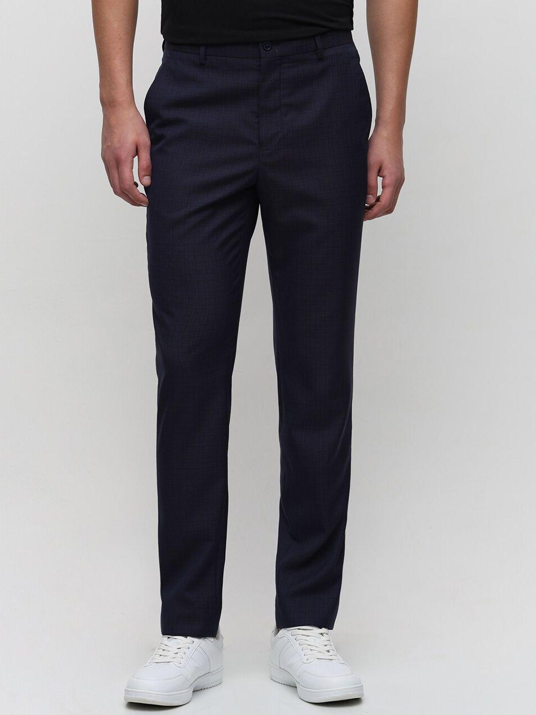 selected men slim fit mid rise trousers