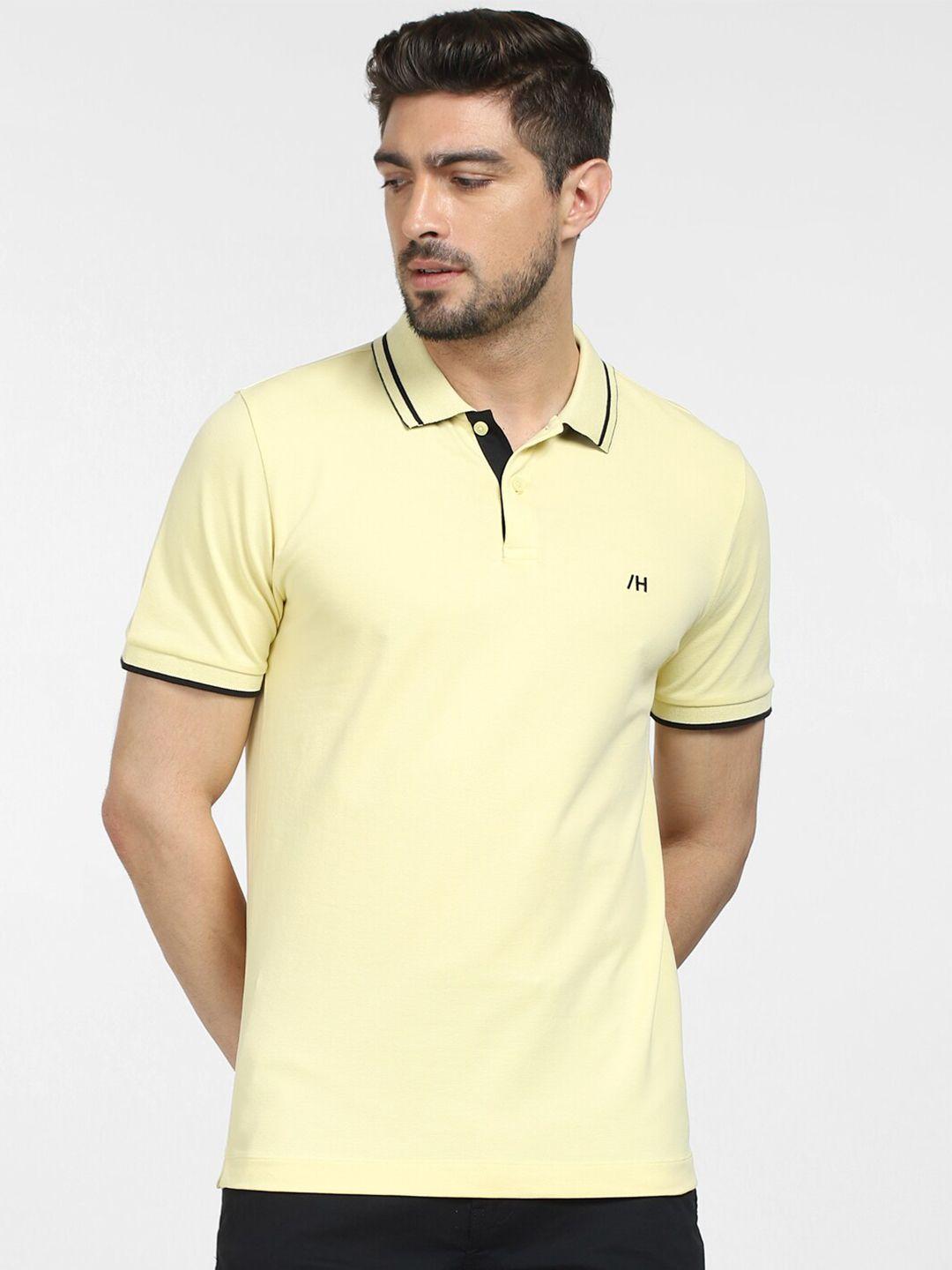 selected polo collar short sleeves slim fit t-shirt