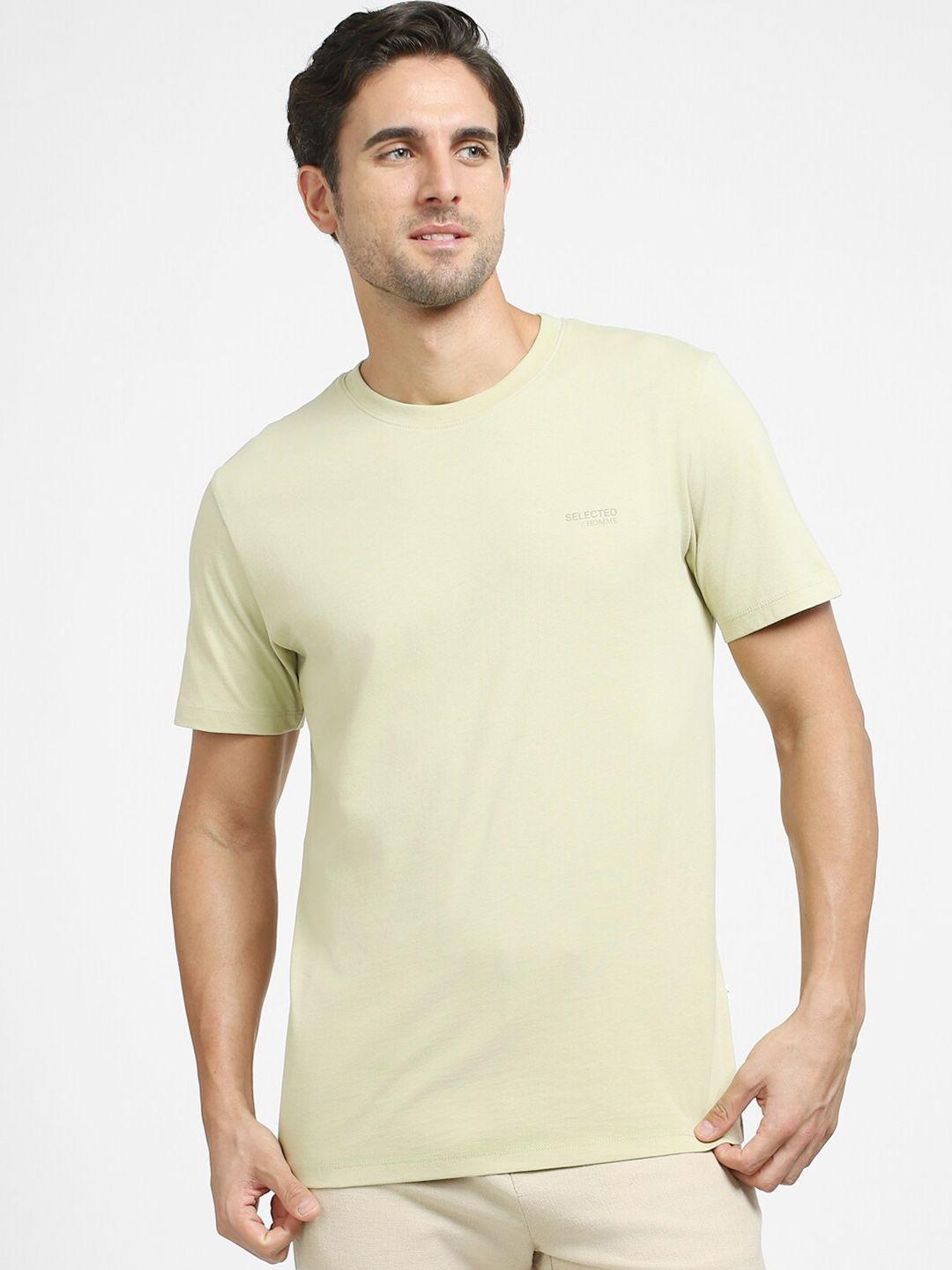 selected round neck organic cotton t-shirt