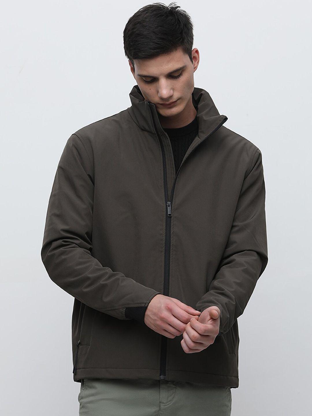 selected stand collar bomber jacket