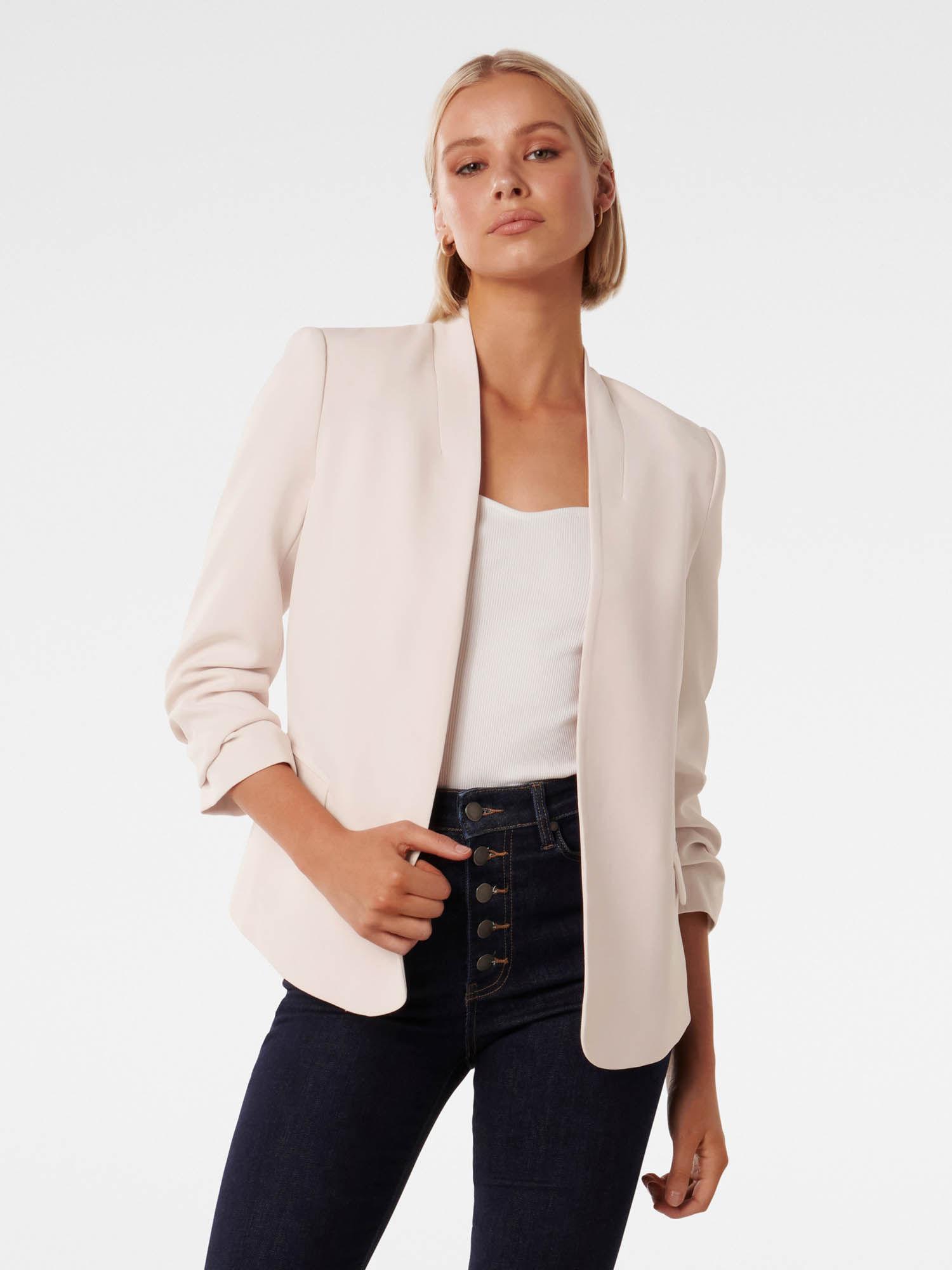 selena ruched sleeve jacket