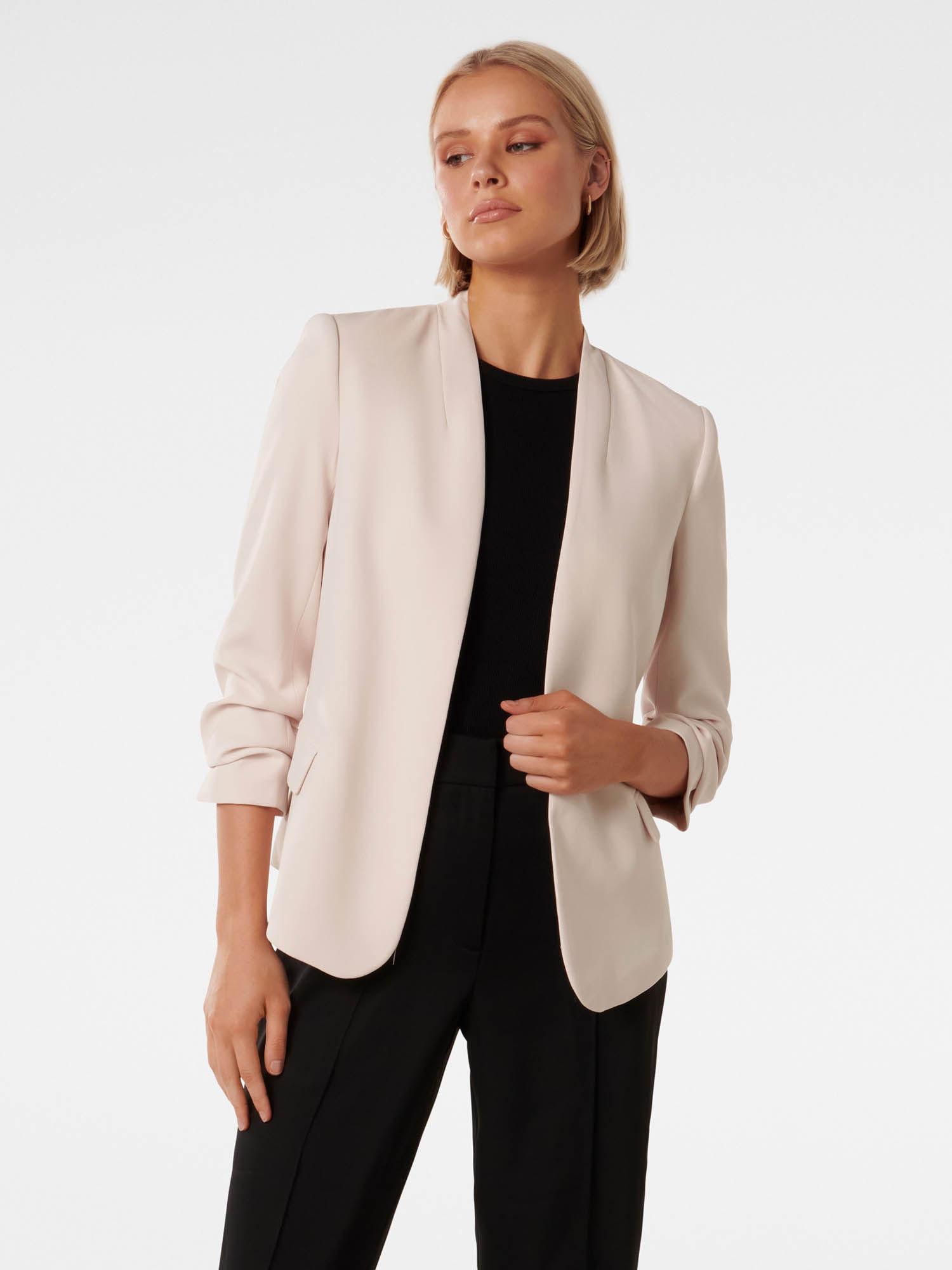 selena ruched sleeve jacket