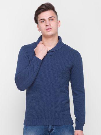 self design navy sweater