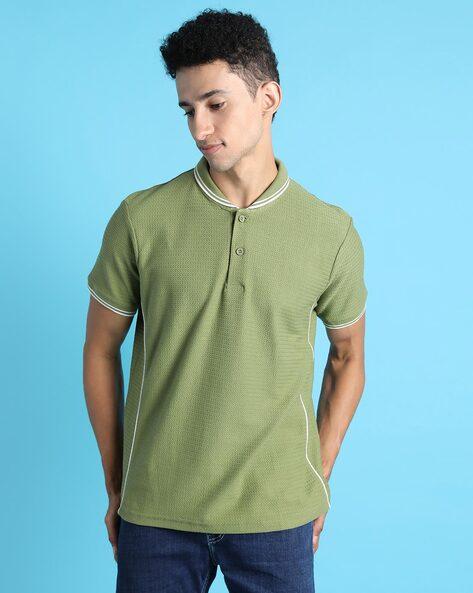 self-design polo t-shirt with contrast tipping