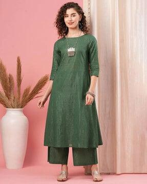 self-design a-line kurta set