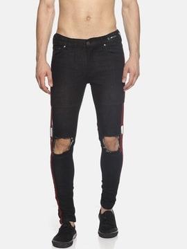 self-design distressed jeans