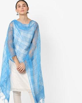 self-design dupatta with tassels