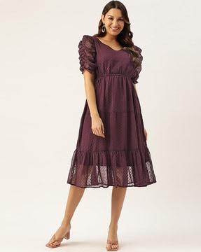 self-design fit and flare dress