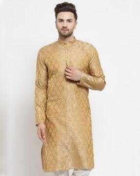 self-design full-sleeve long kurta