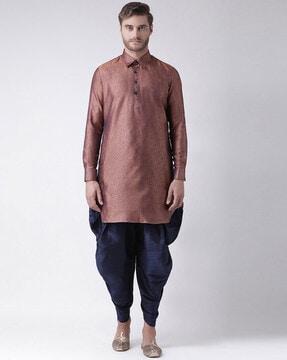 self-design full sleeves long kurta