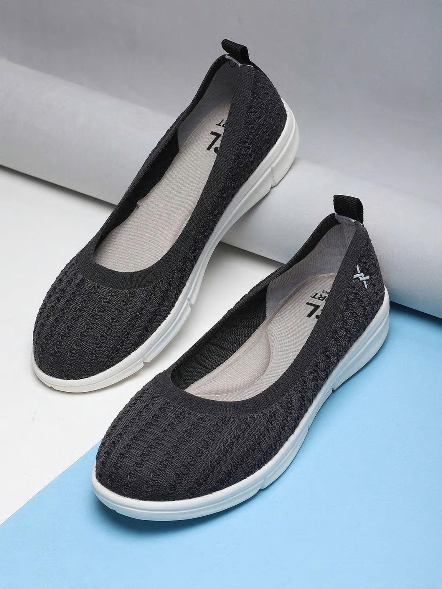 self design grey ballerinas