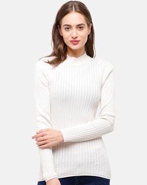 self-design high-neck pullover