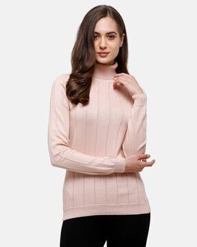 self-design high neck pullover