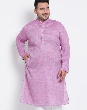 self-design kurta with slip pockets