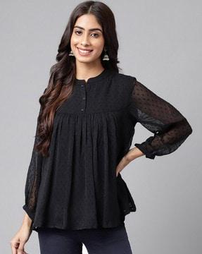 self-design round-neck top