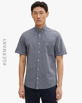 self-design shirt with patch pocket