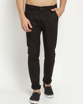 self-design slim fit trouser